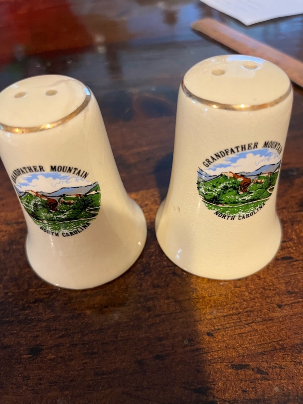 Grandfather Mountain North Carolina salt and pepper shakers